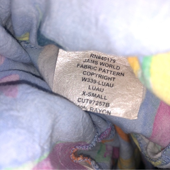 JAMS WORLD Vintage XS W339-LUAU Mini Dress Empire waist Pockets - Picture 5 of 6